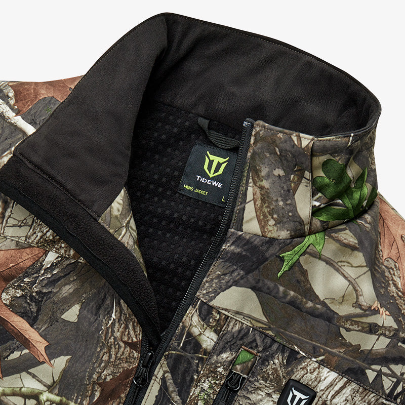Męska podgrzewana kurtka softshell — odpinany kaptur, rozmiary S-XXXL
