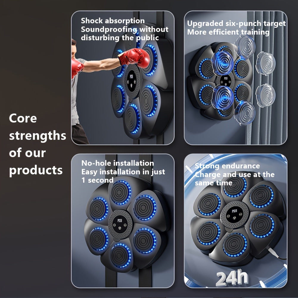 Wireless Music Boxing Machine, USB Rechargeable Wall Target | Filindra