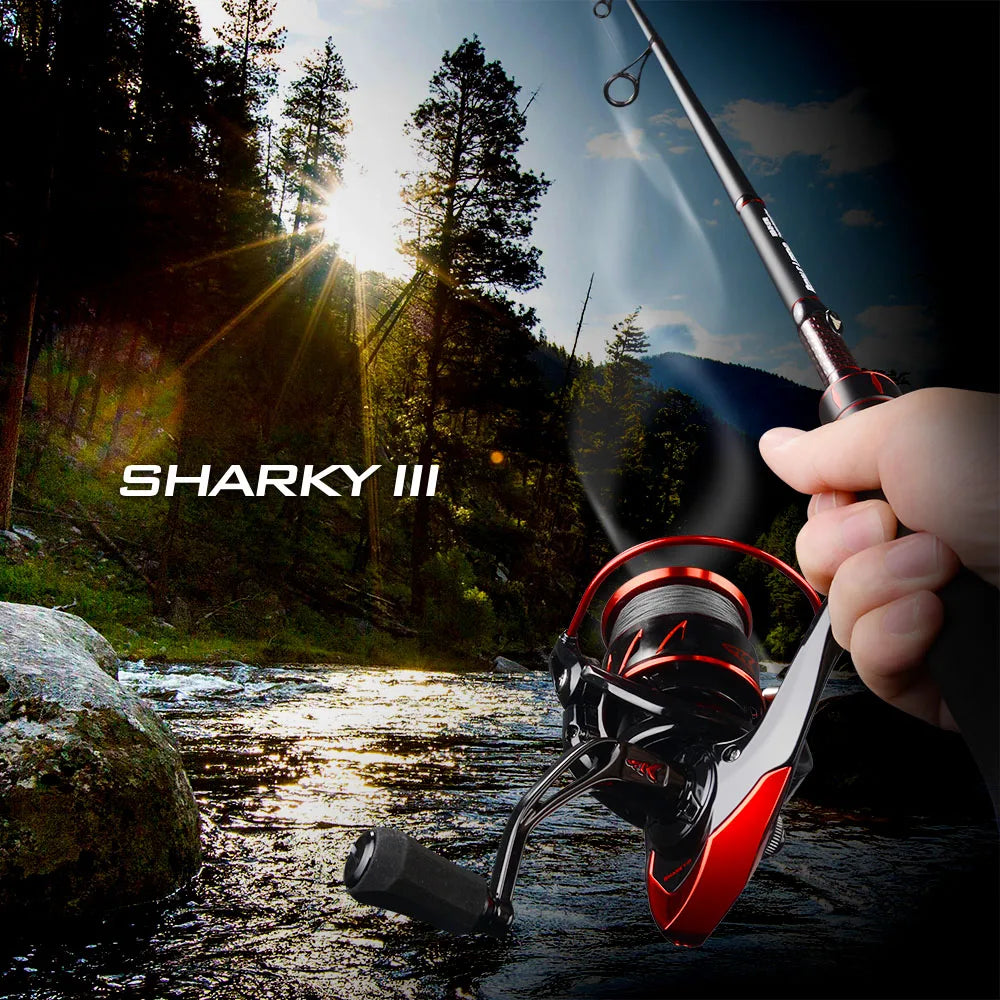 Mulinello da spinning KastKing Sharky III — Frizione massima 18KG, design resistente all'acqua