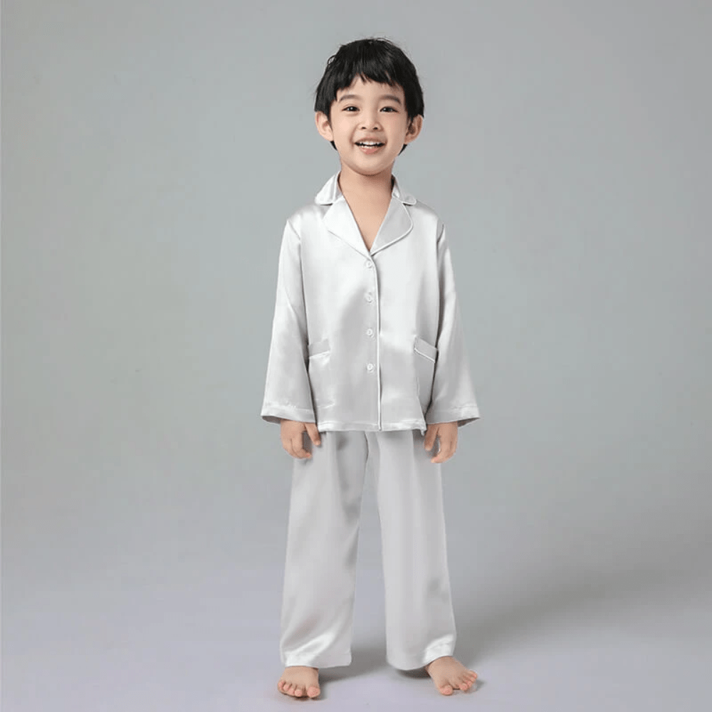 Kids Breathable Silk Sleepwear Set — Soft, Lightweight Fit