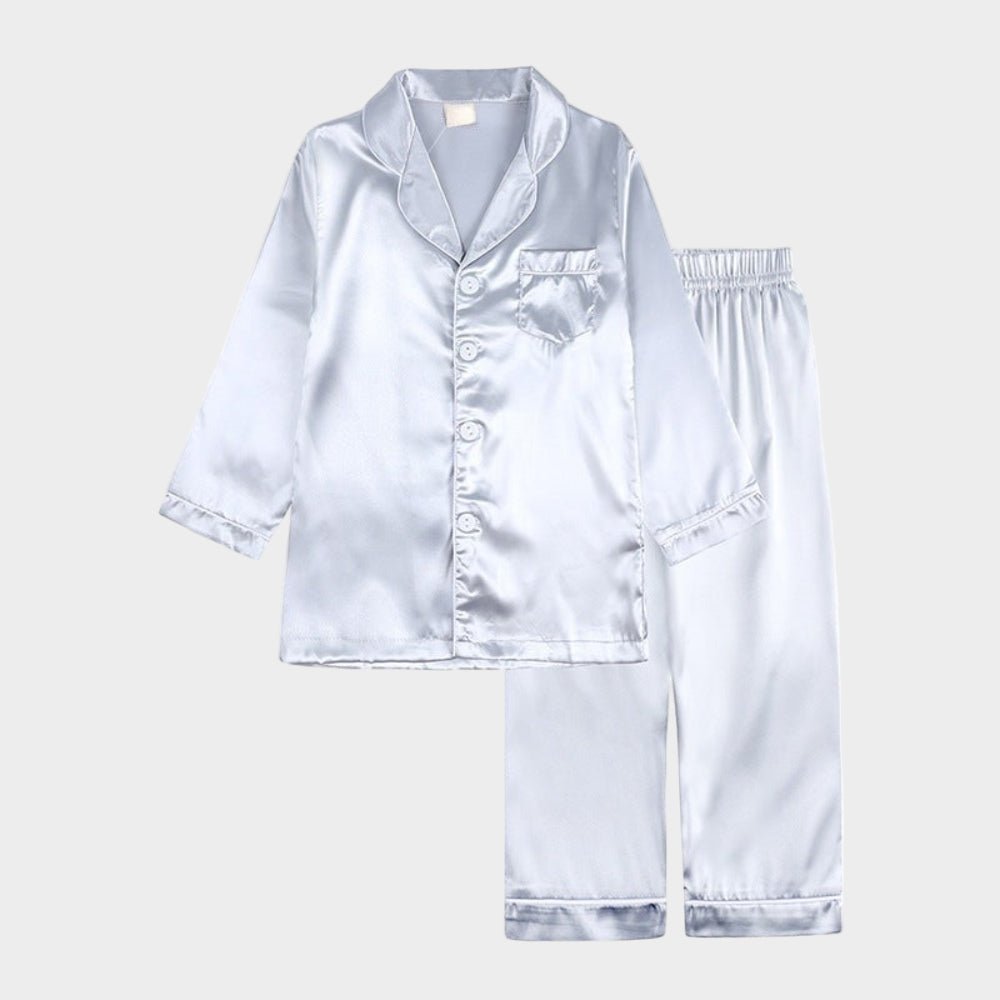 Kids Breathable Silk Sleepwear Set — Soft, Lightweight Fit