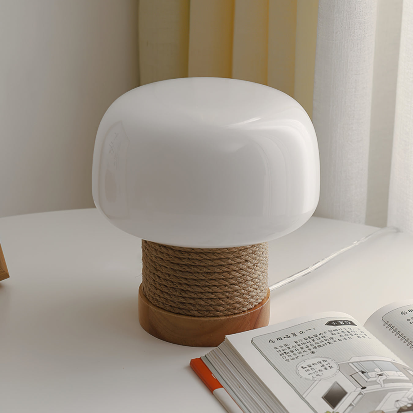 Aurelium Wood Base LED Desk Light For Nightstands And Desks