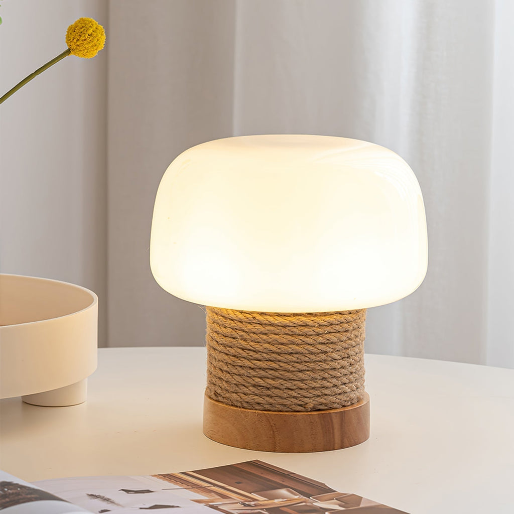 Aurelium Wood Base LED Desk Light For Nightstands And Desks