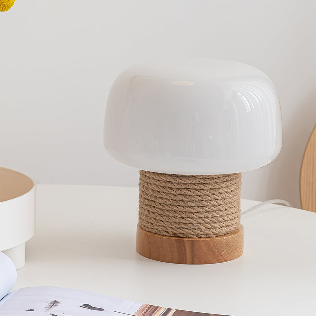 Aurelium Wood Base LED Desk Light For Nightstands And Desks