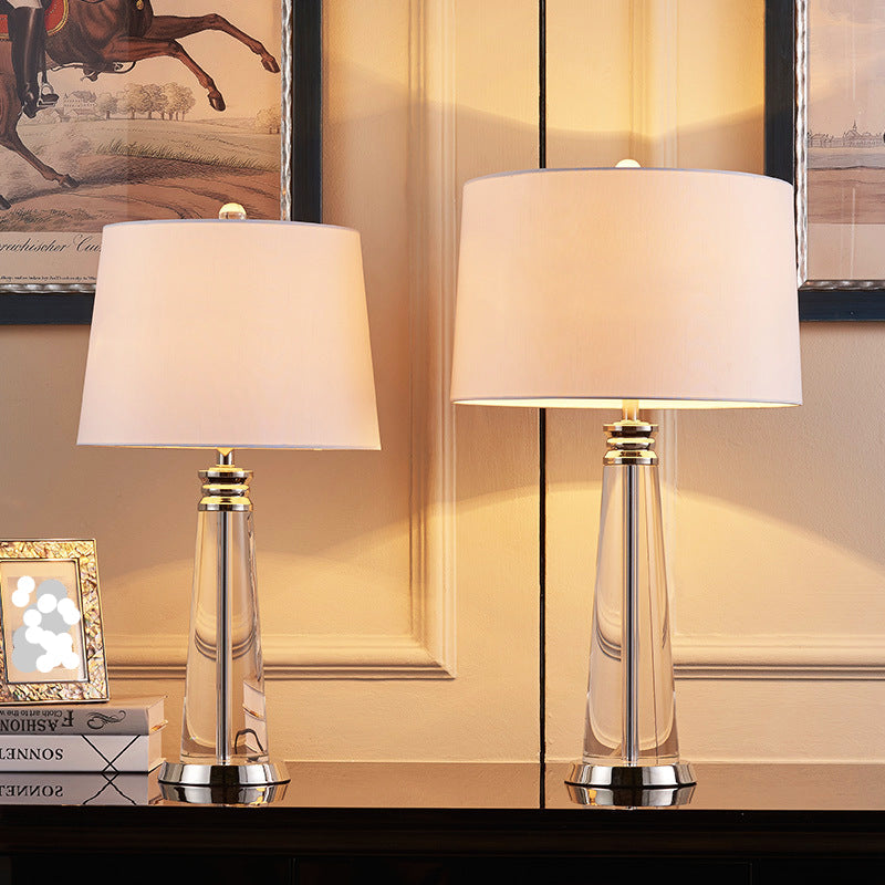 Modern Crystal Accent Table Lamp — Refined Design, Warm Focused Lighting