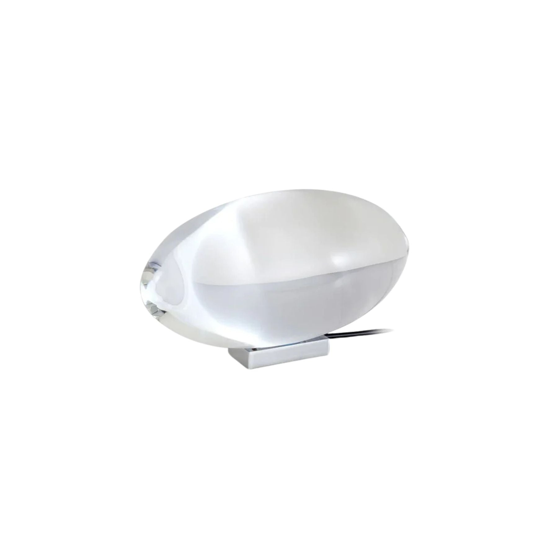 Lume Glasglobus Tischlampe mit Metallbasis für warmes Ambiente