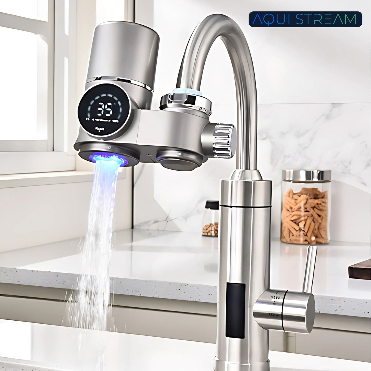 PureWater Ultimate Smart-Wasseraufbereiter - UV-Filtration und Warnmeldungen