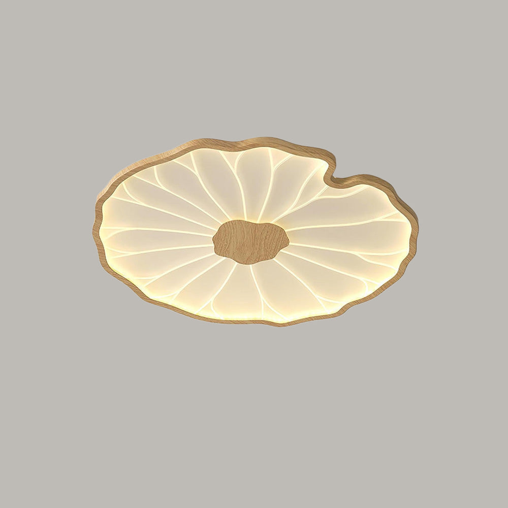 Round Lotus Leaf Acrylic LED Ceiling Light — Glossy Surface, Even Lighting