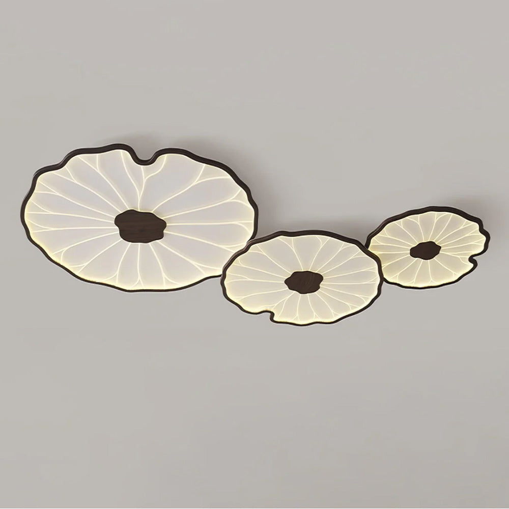 Round Lotus Leaf Acrylic LED Ceiling Light — Glossy Surface, Even Lighting