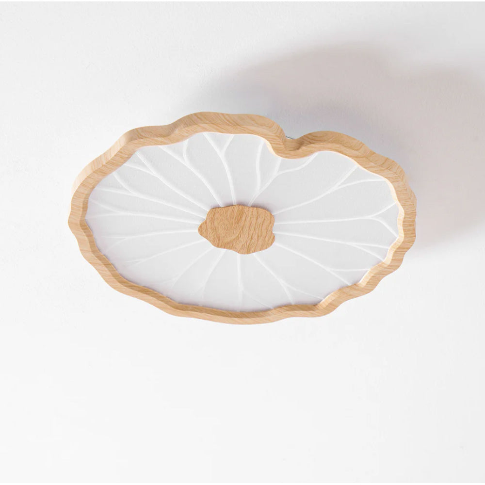 Round Lotus Leaf Acrylic LED Ceiling Light — Glossy Surface, Even Lighting