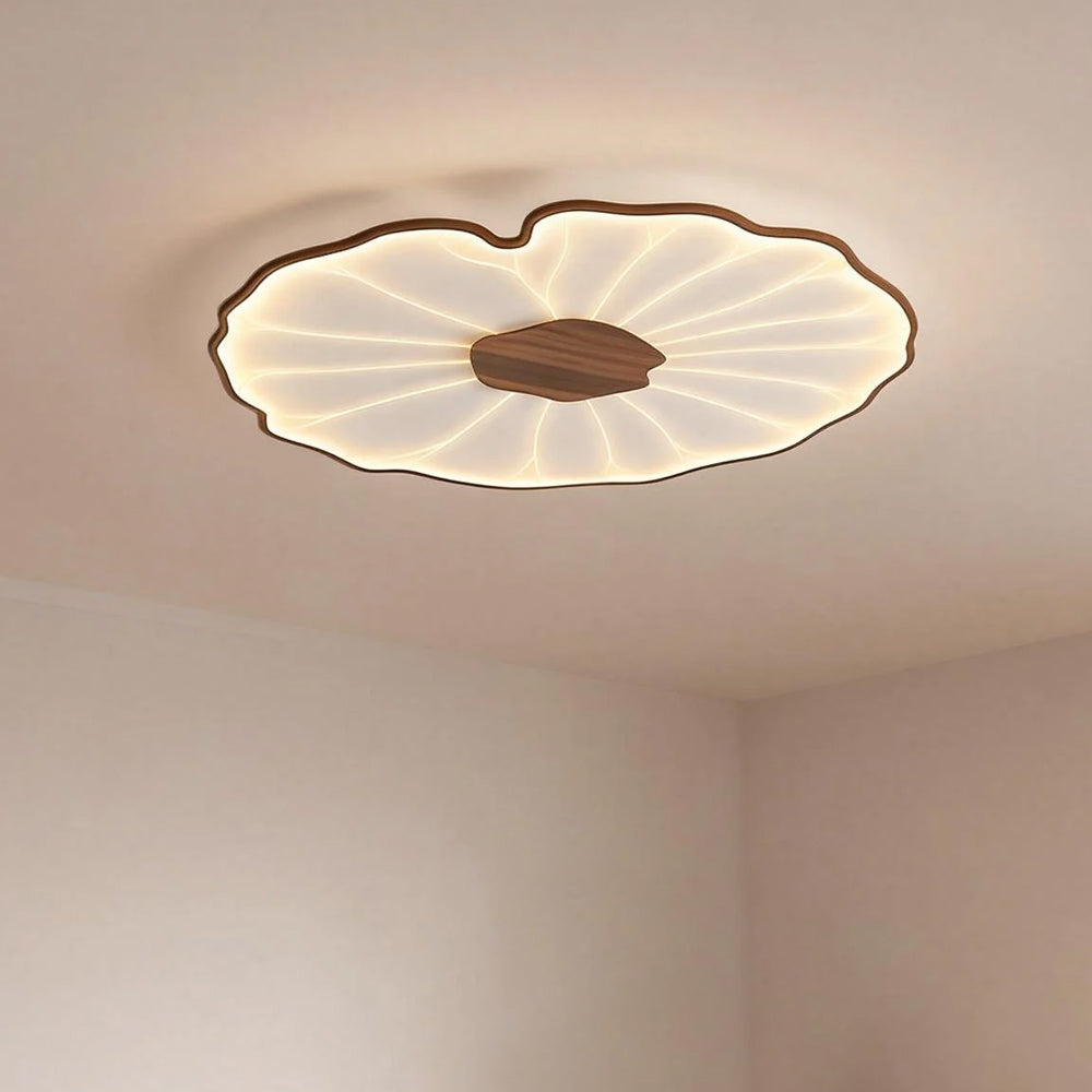 Round Lotus Leaf Acrylic LED Ceiling Light — Glossy Surface, Even Lighting
