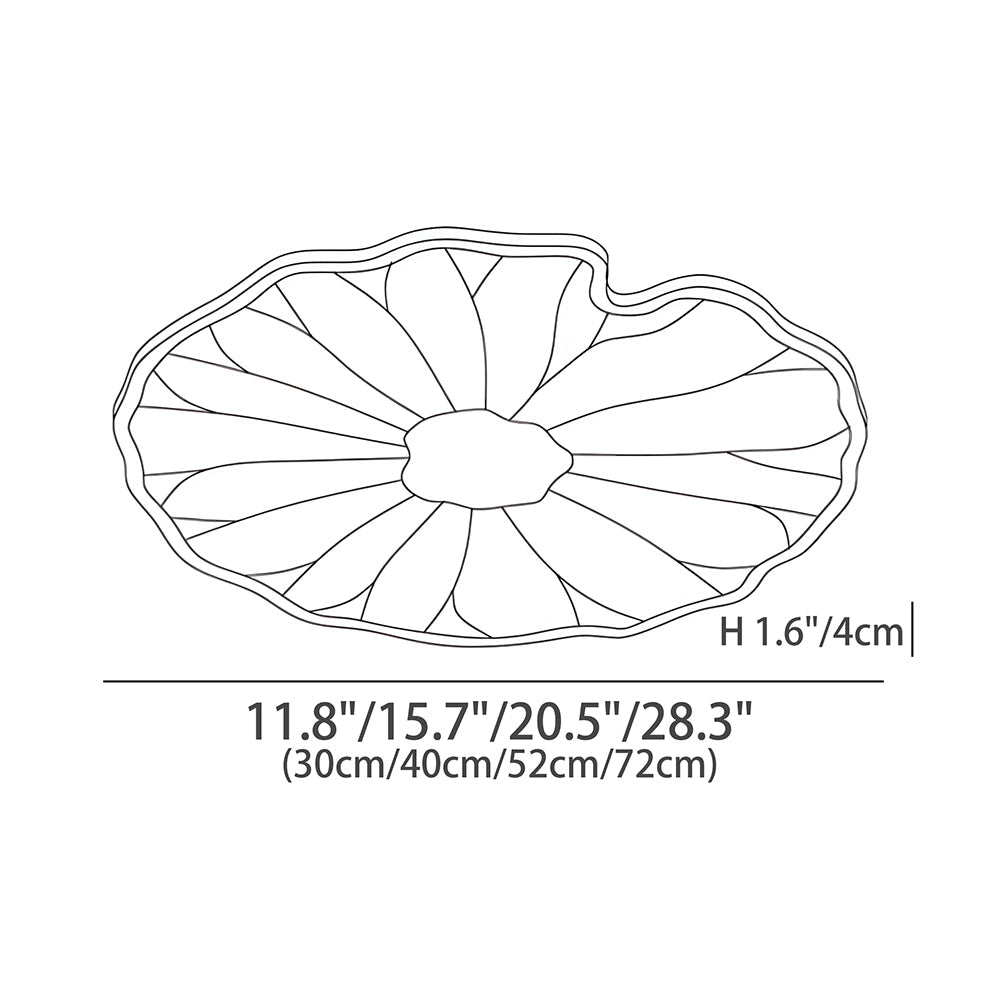 Round Lotus Leaf Acrylic LED Ceiling Light — Glossy Surface, Even Lighting
