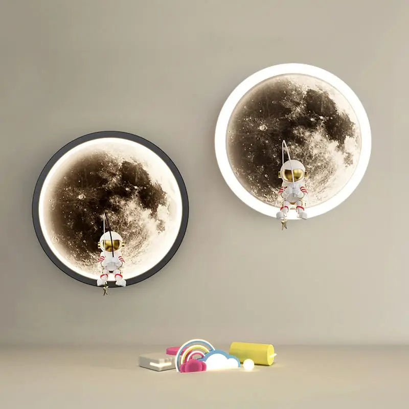 StellarLux LED Space Astronaut Wall Lamp With Moon Glow Light