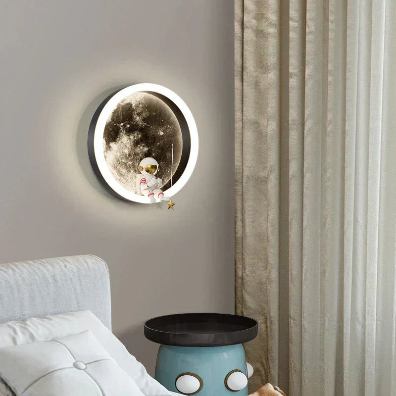StellarLux LED Space Astronaut Wall Lamp With Moon Glow Light