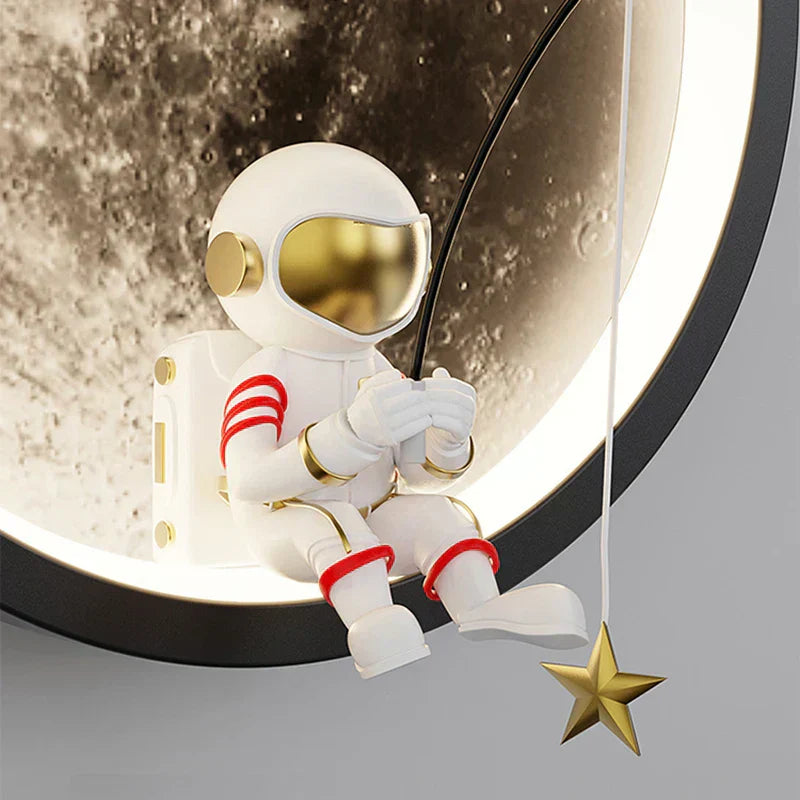 StellarLux LED Space Astronaut Wall Lamp With Moon Glow Light