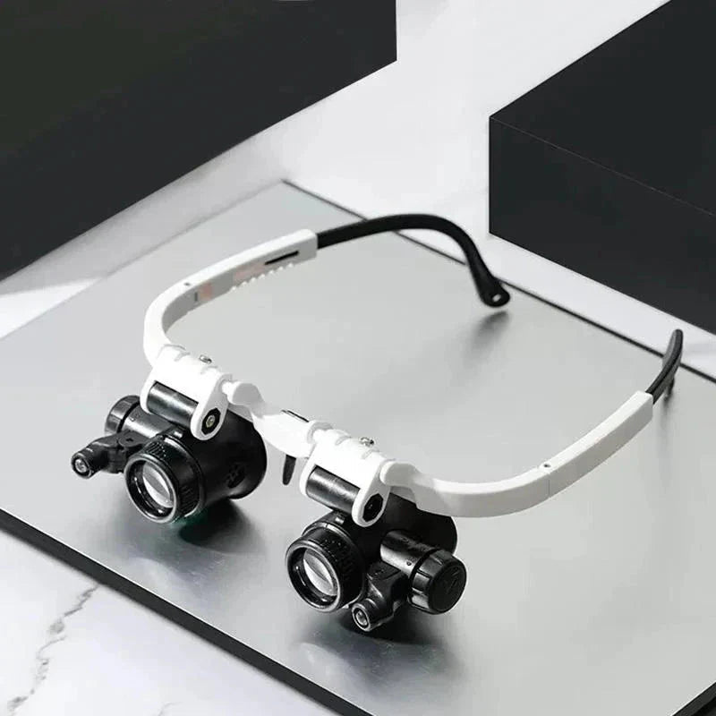 LED-belyste forstørrelsesglas — optisk linsesæt med 8X, 15X, 23X