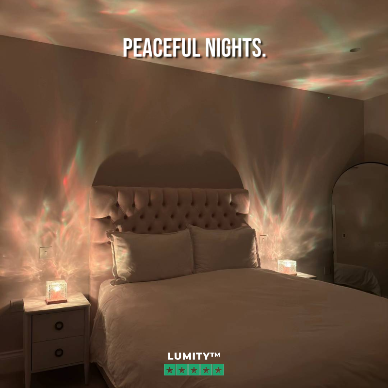 Lumity-projektor med vattenkrusningseffekt — 16 färger, 6 ljusstyrkenivåer