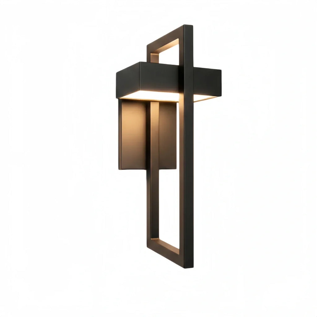 Aplique de pared minimalista para exteriores - Luz impermeable en 3 tamaños para exteriores - Flindria