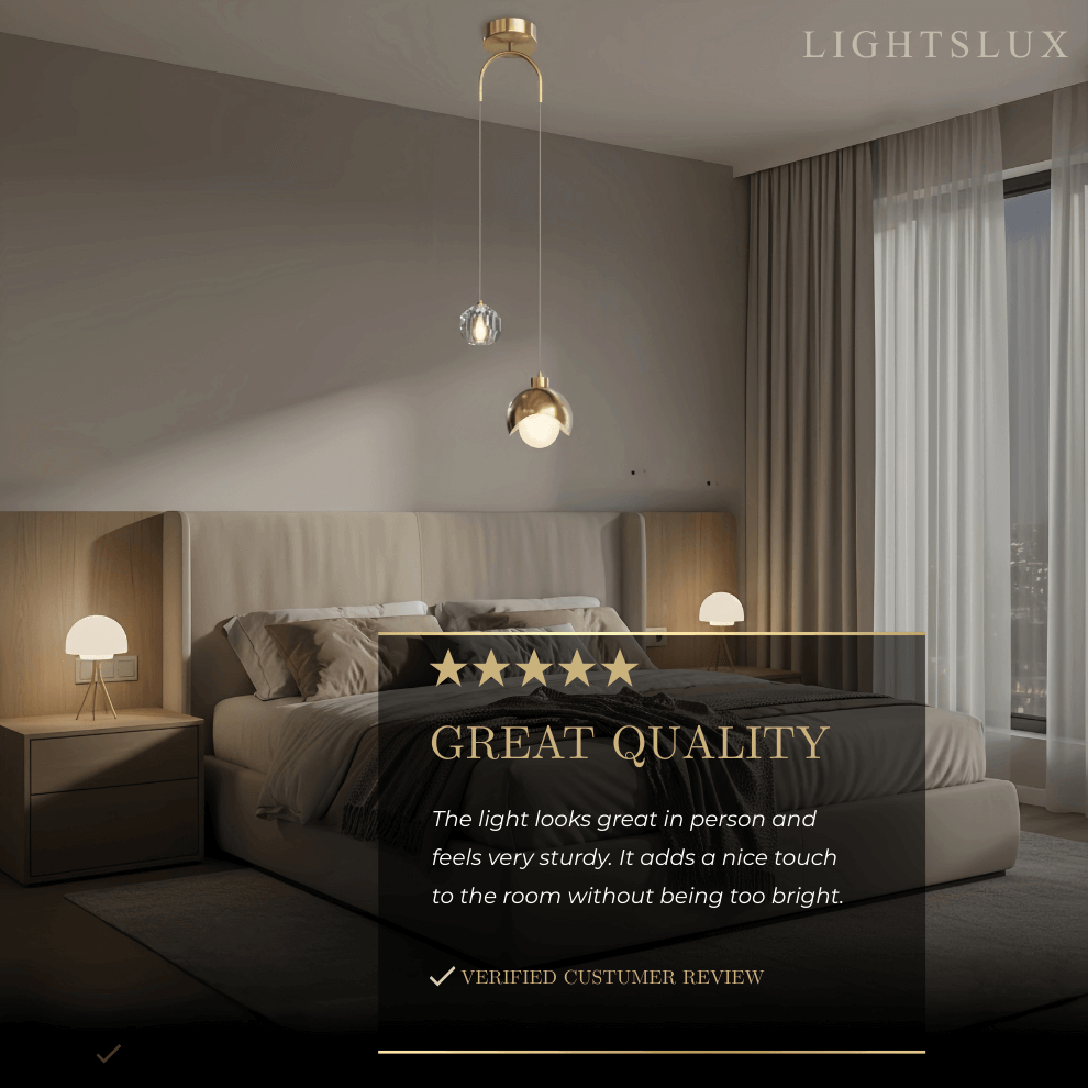 Modern Crystal Pendant Light for Dining Room/Living Room/Bedroom - Flindria