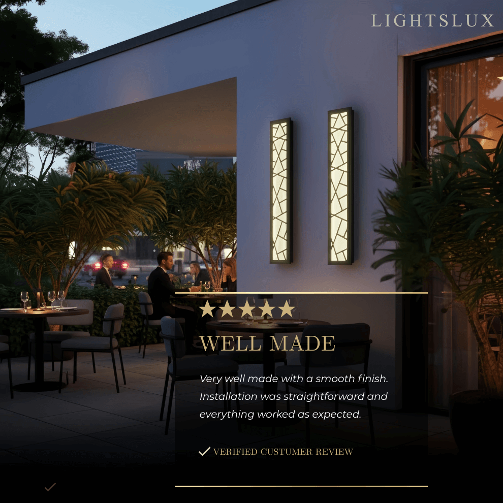 Art Deco Waterproof Wall Light in 8 Size for Yard/Terrace - Flindria