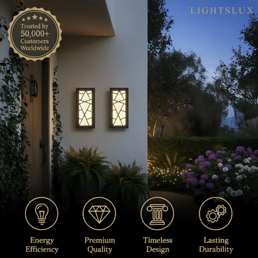 Art Deco Waterproof Wall Light in 8 Size for Yard/Terrace - Flindria
