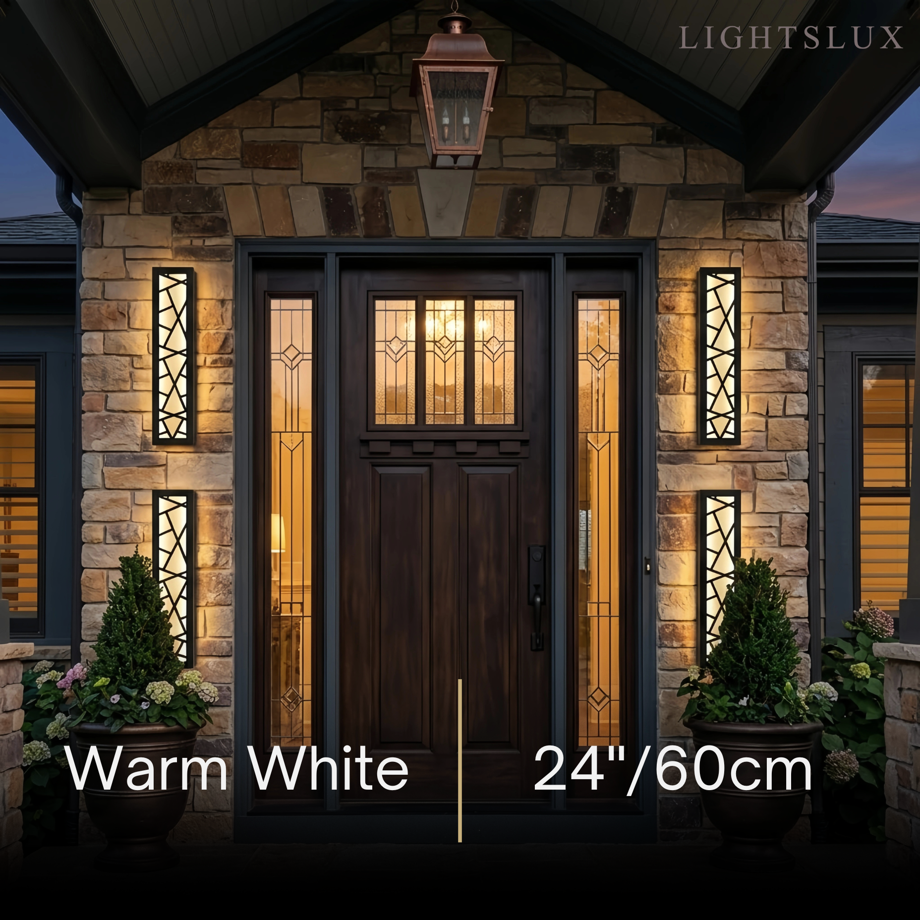Art Deco Waterproof Wall Light in 8 Size for Yard/Terrace - Flindria
