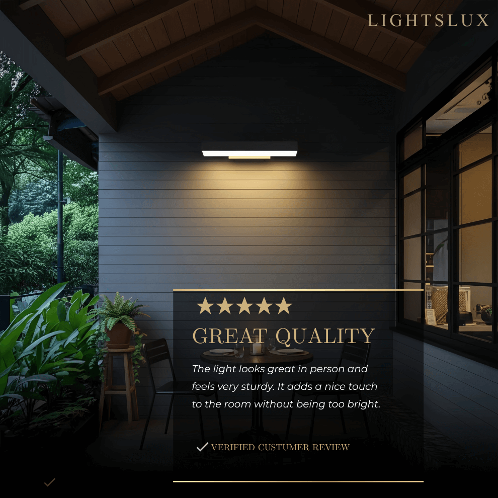 Minimalist Rectangle Black Wall Lamp-Waterproof for Outdoor - Flindria