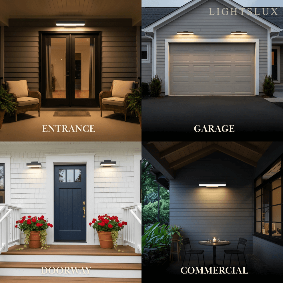Minimalist Rectangle Black Wall Lamp-Waterproof for Outdoor - Flindria