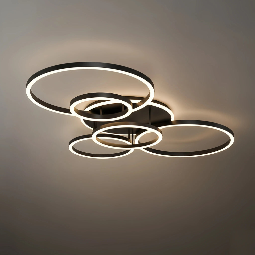 Ring Black/Gold Celing Light, 4Style, for Bedroom/Living Room/Commercial - Flindria