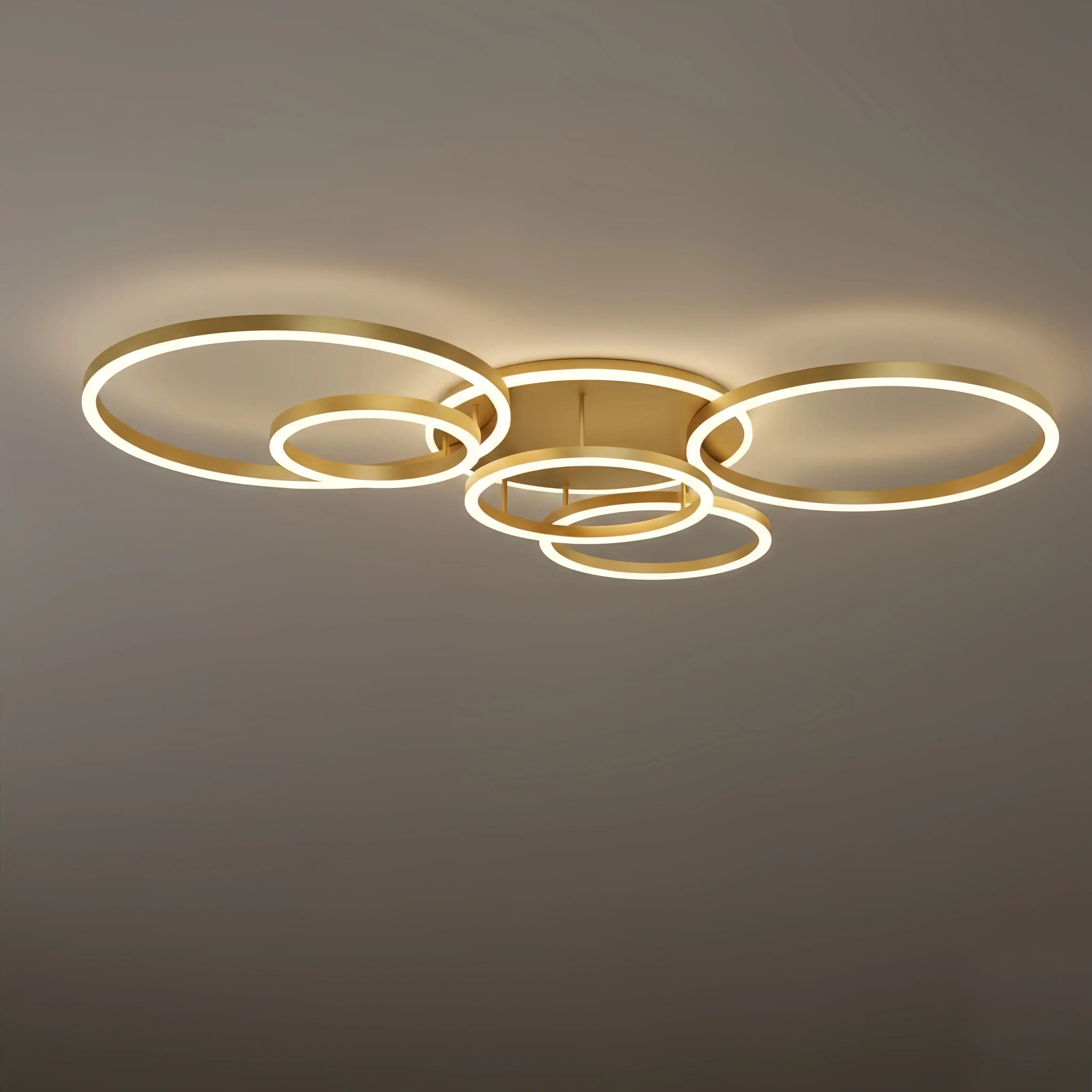 Ring Black/Gold Celing Light, 4Style, for Bedroom/Living Room/Commercial - Flindria
