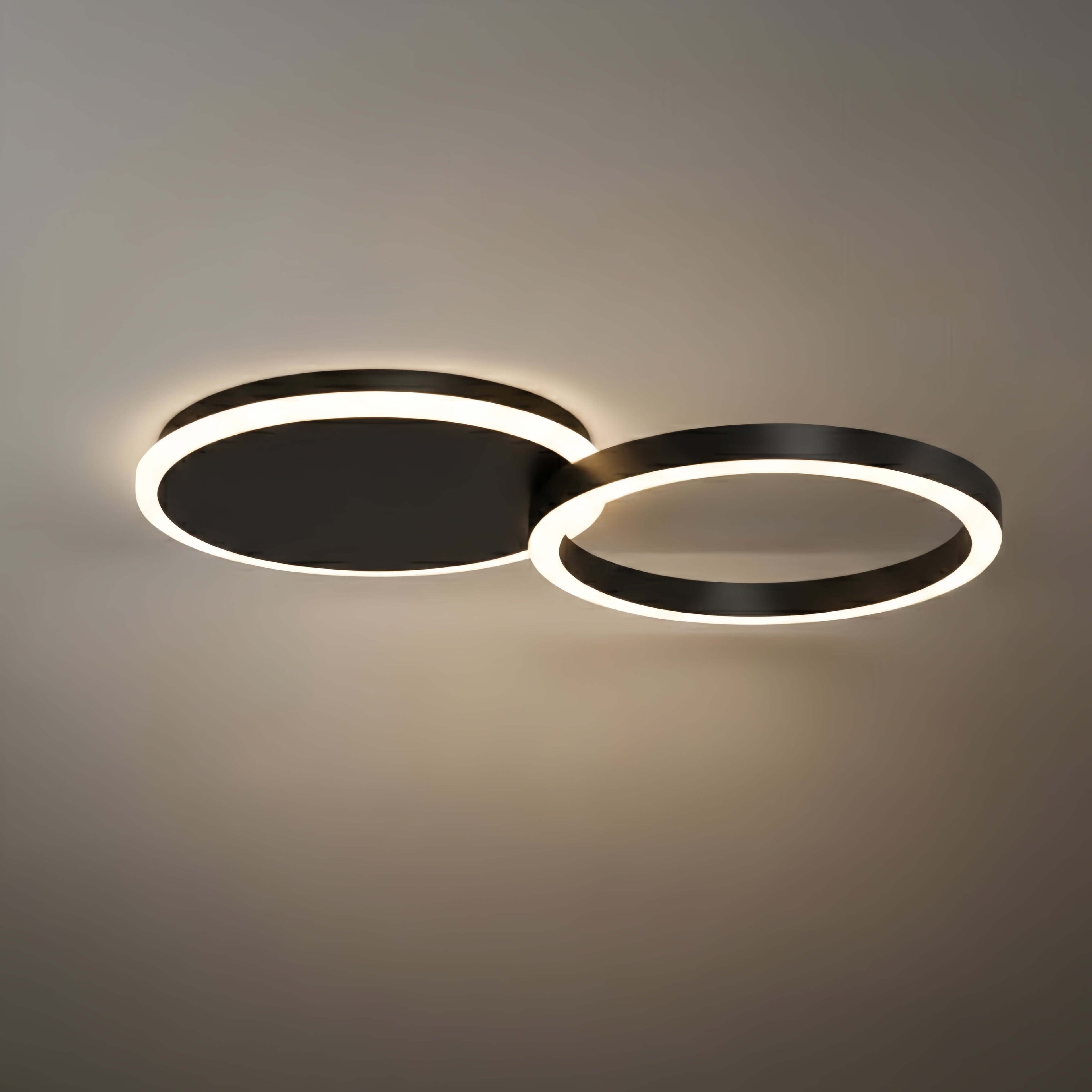 Ring Black/Gold Celing Light, 4Style, for Bedroom/Living Room/Commercial - Flindria