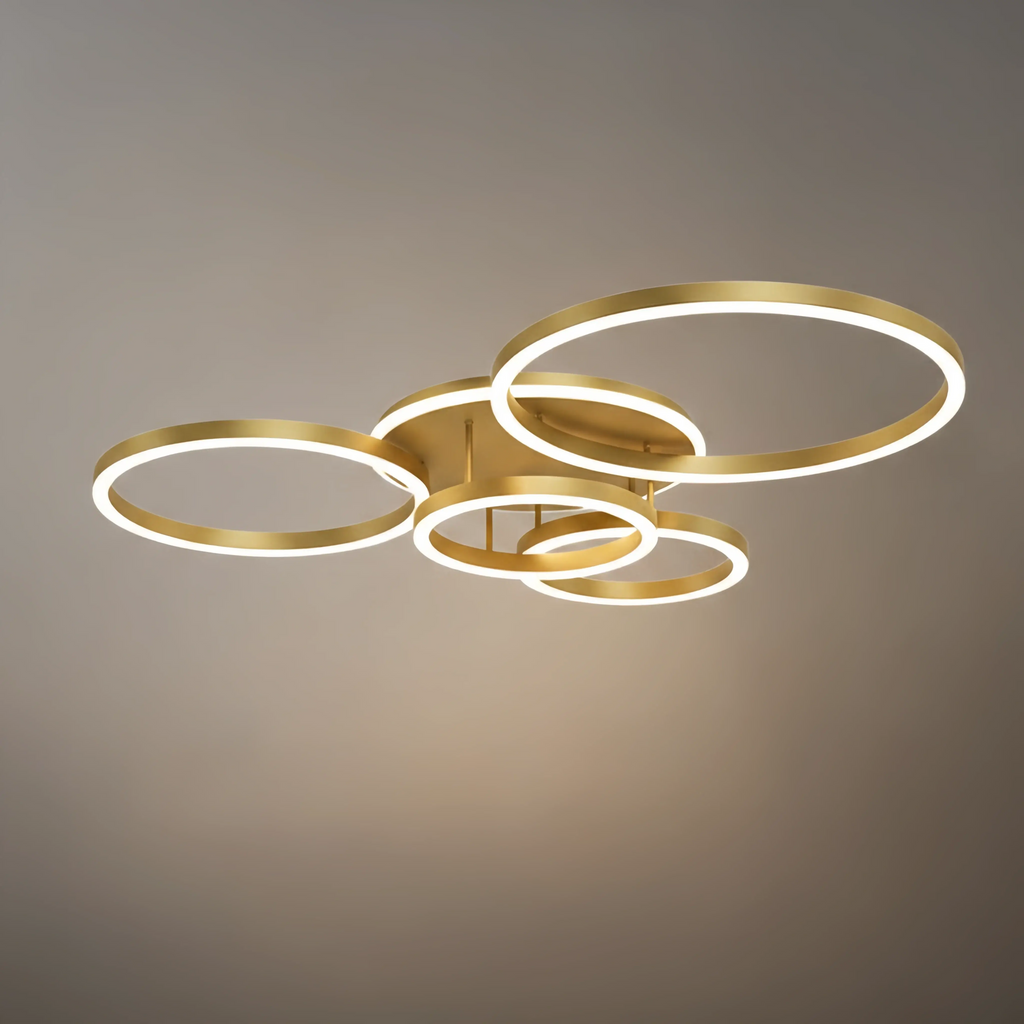 Ring Black/Gold Celing Light, 4Style, for Bedroom/Living Room/Commercial - Flindria