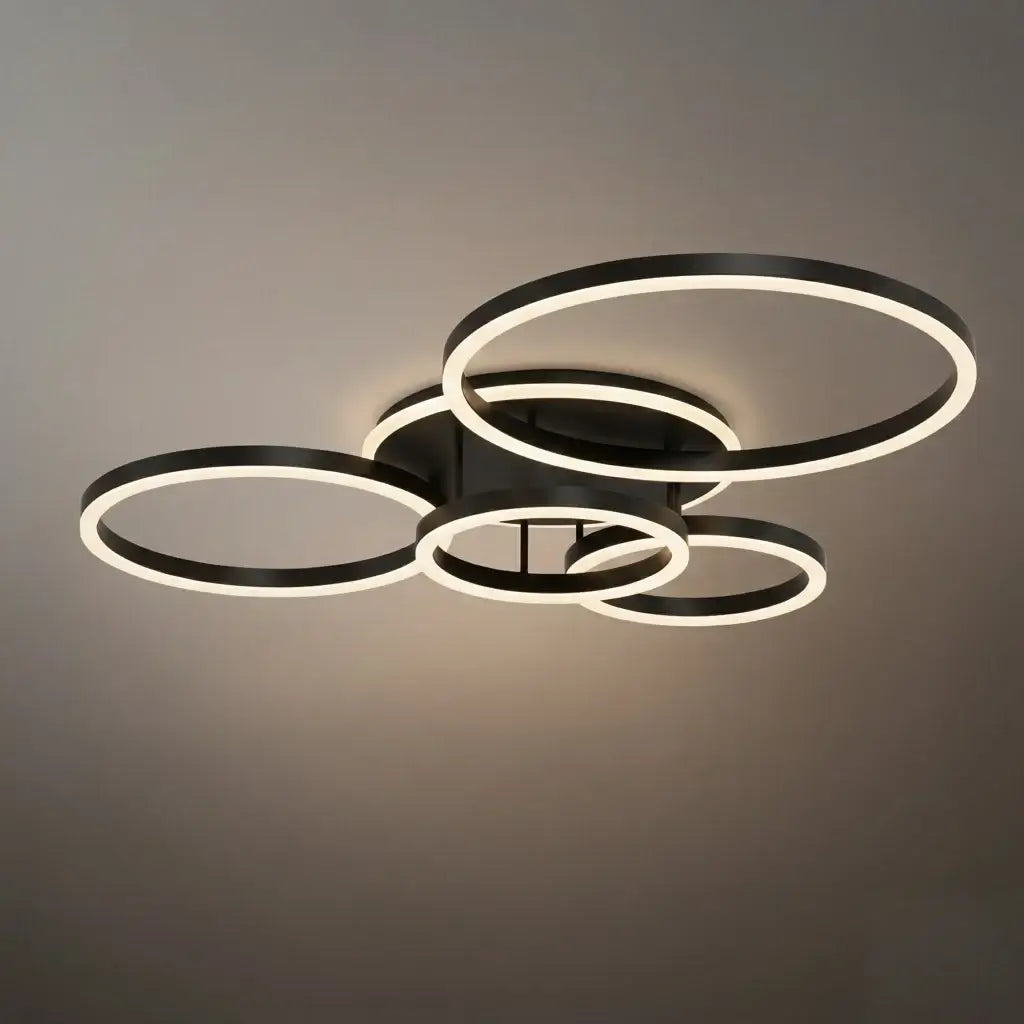 Ring Black/Gold Celing Light, 4Style, for Bedroom/Living Room/Commercial - Flindria
