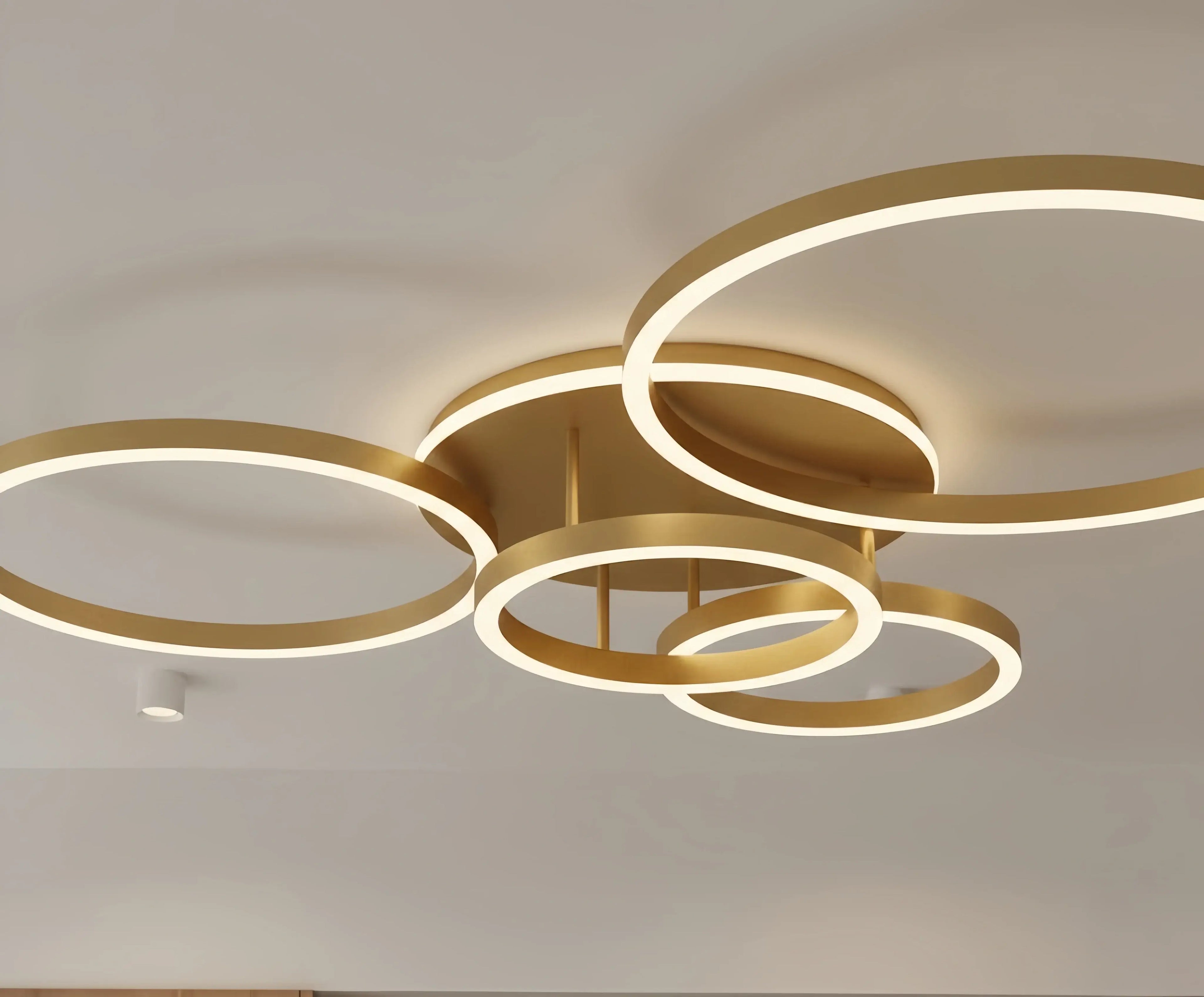 Ring Black/Gold Celing Light, 4Style, for Bedroom/Living Room/Commercial - Flindria