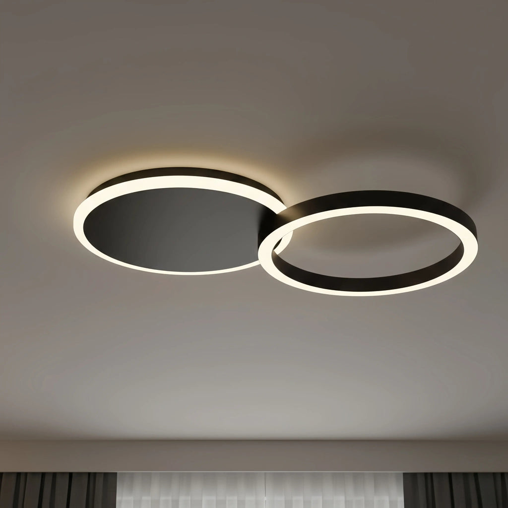 Ring Black/Gold Celing Light, 4Style, for Bedroom/Living Room/Commercial - Flindria