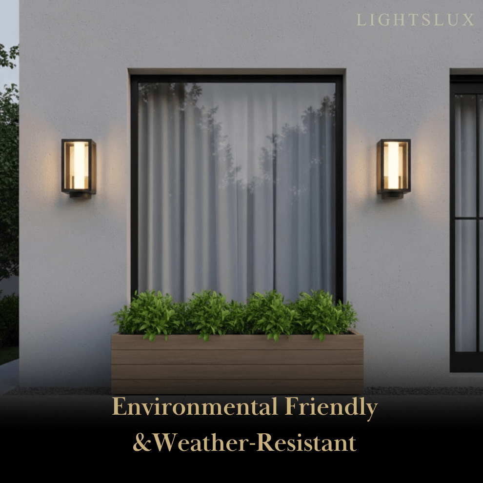 Lrondale Modern Outdoor Solar Wall Sconce-Waterproof for Yard/Balcony - Flindria