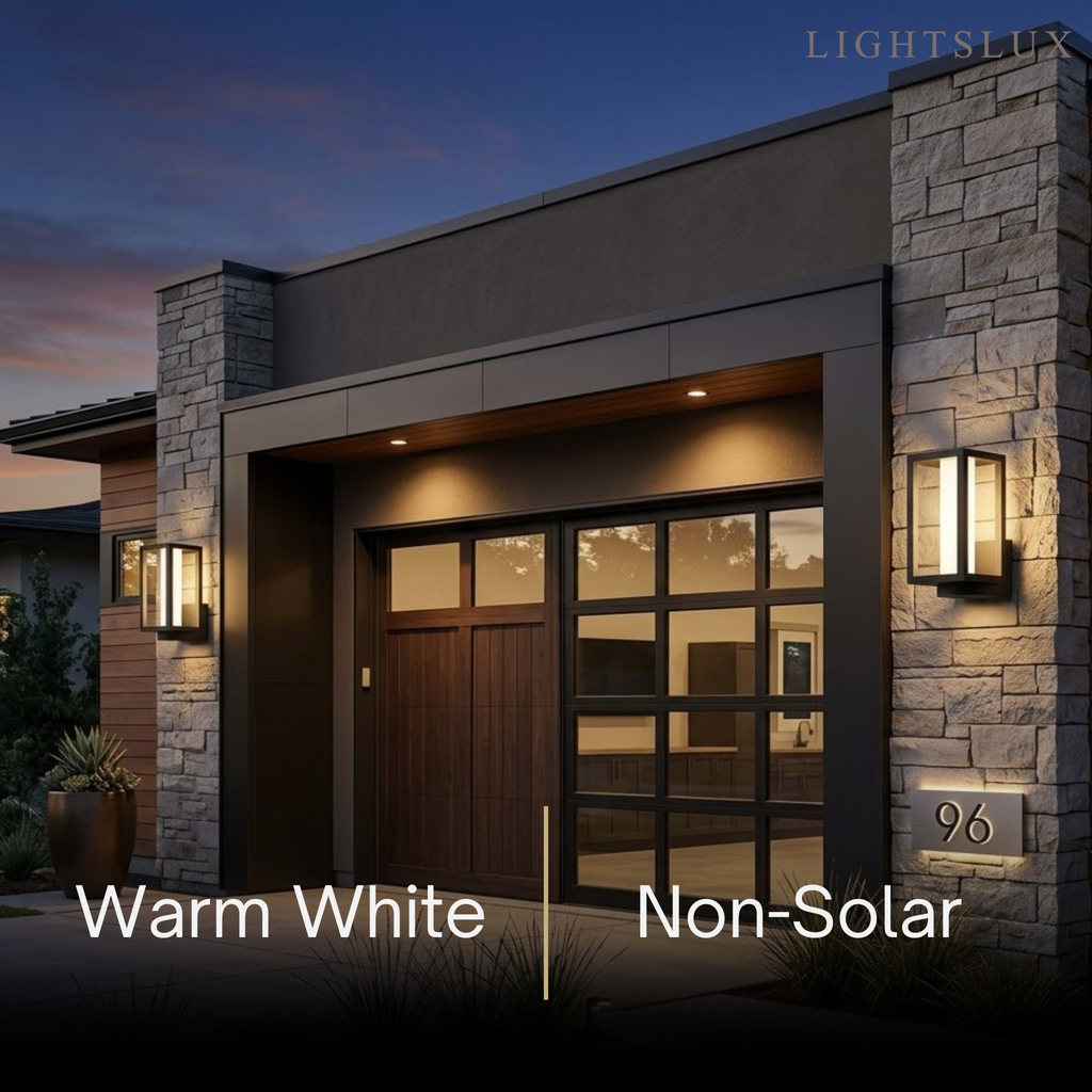 Lrondale Modern Outdoor Solar Wall Sconce-Waterproof for Yard/Balcony - Flindria