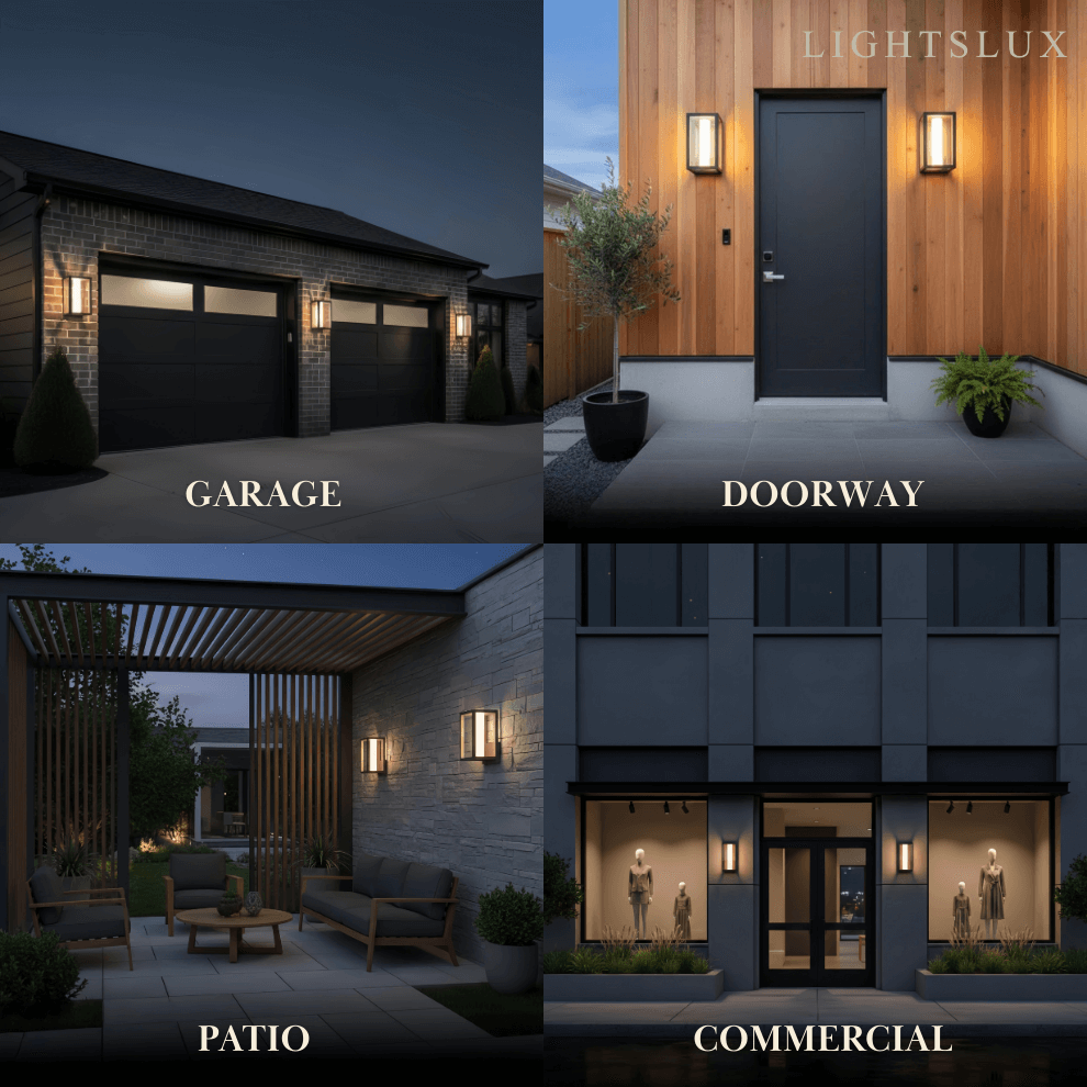 Lrondale Modern Outdoor Solar Wall Sconce-Waterproof for Yard/Balcony - Flindria
