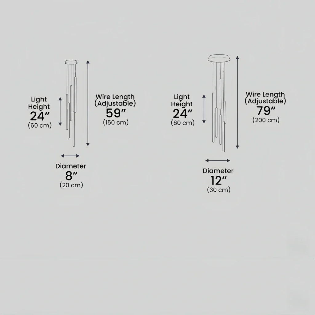 Multi-Tier Modern Chandelier - Waterfall Design for Staircases & High Ceilings - Flindria