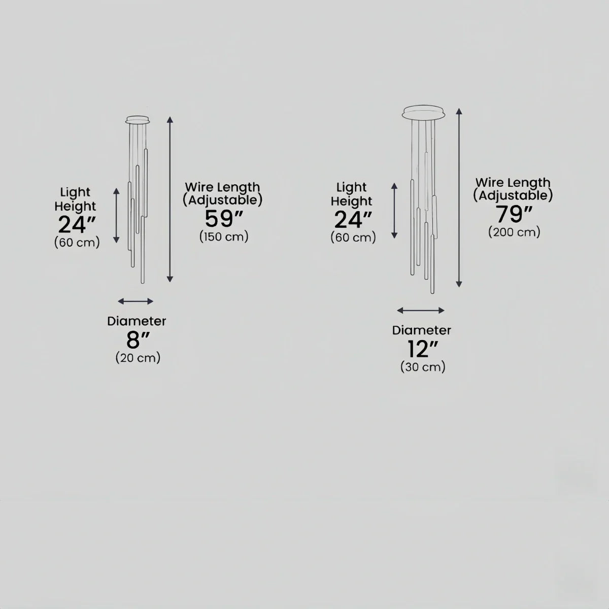 Multi-Tier Modern Chandelier - Waterfall Design for Staircases & High Ceilings - Flindria