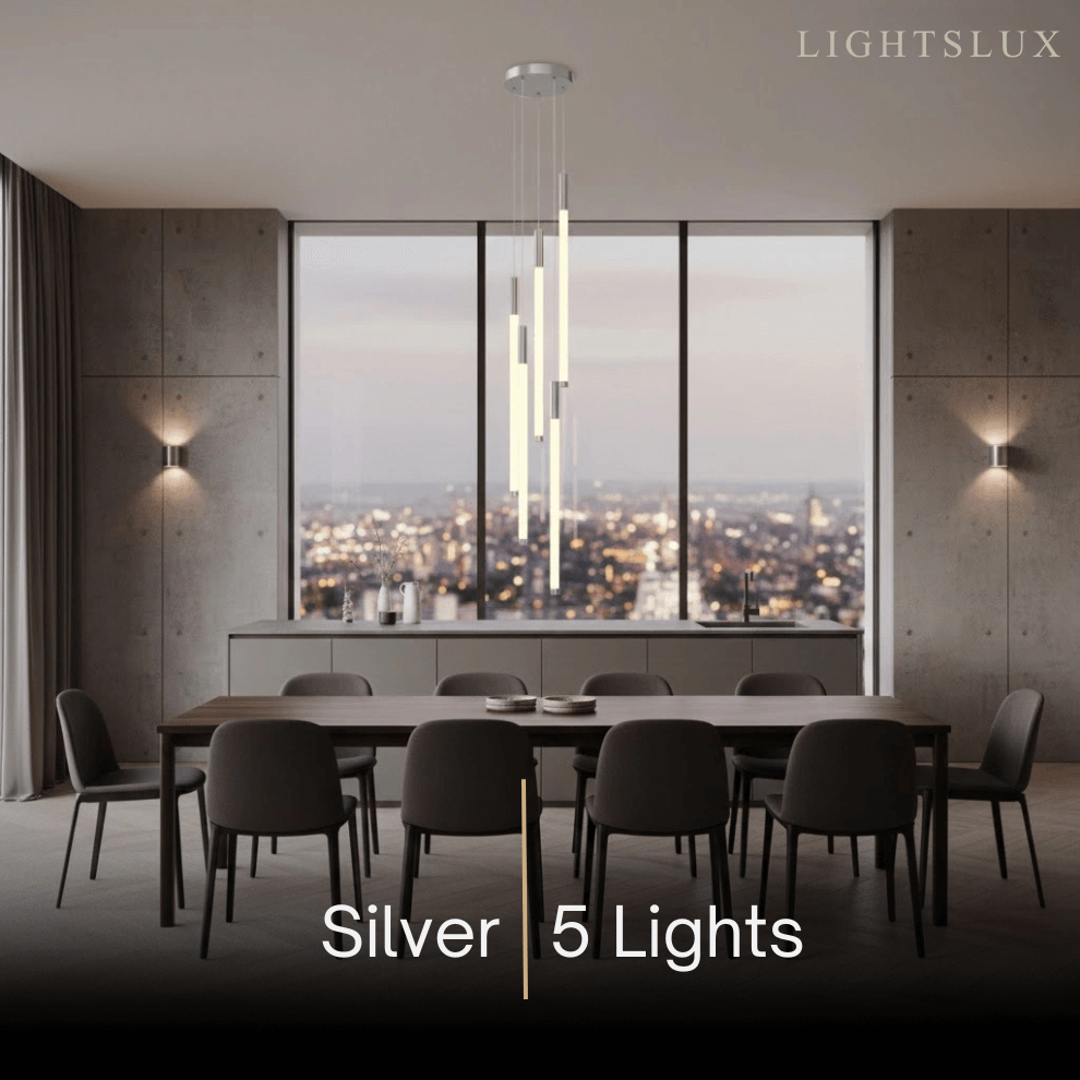 Multi-Tier Modern Chandelier - Waterfall Design for Staircases & High Ceilings - Flindria