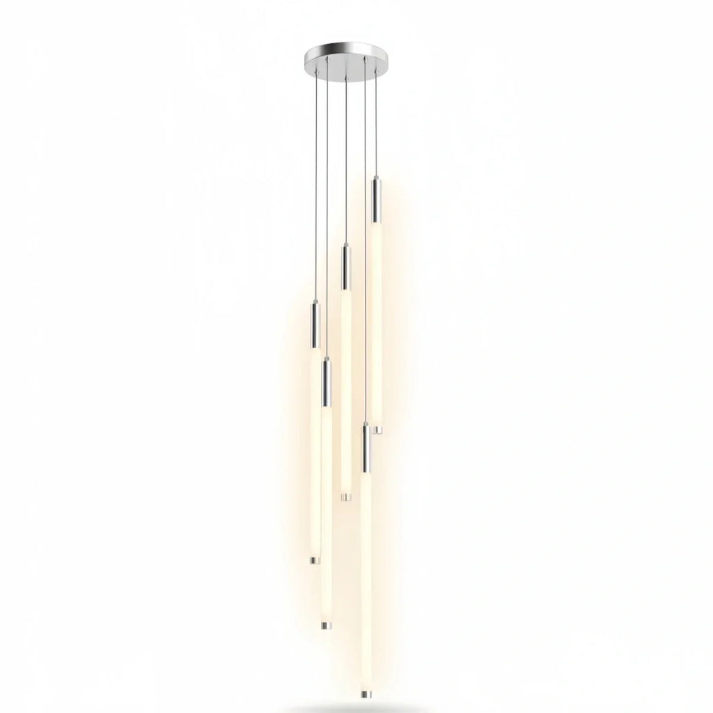 Multi-Tier Modern Chandelier - Waterfall Design for Staircases & High Ceilings - Flindria