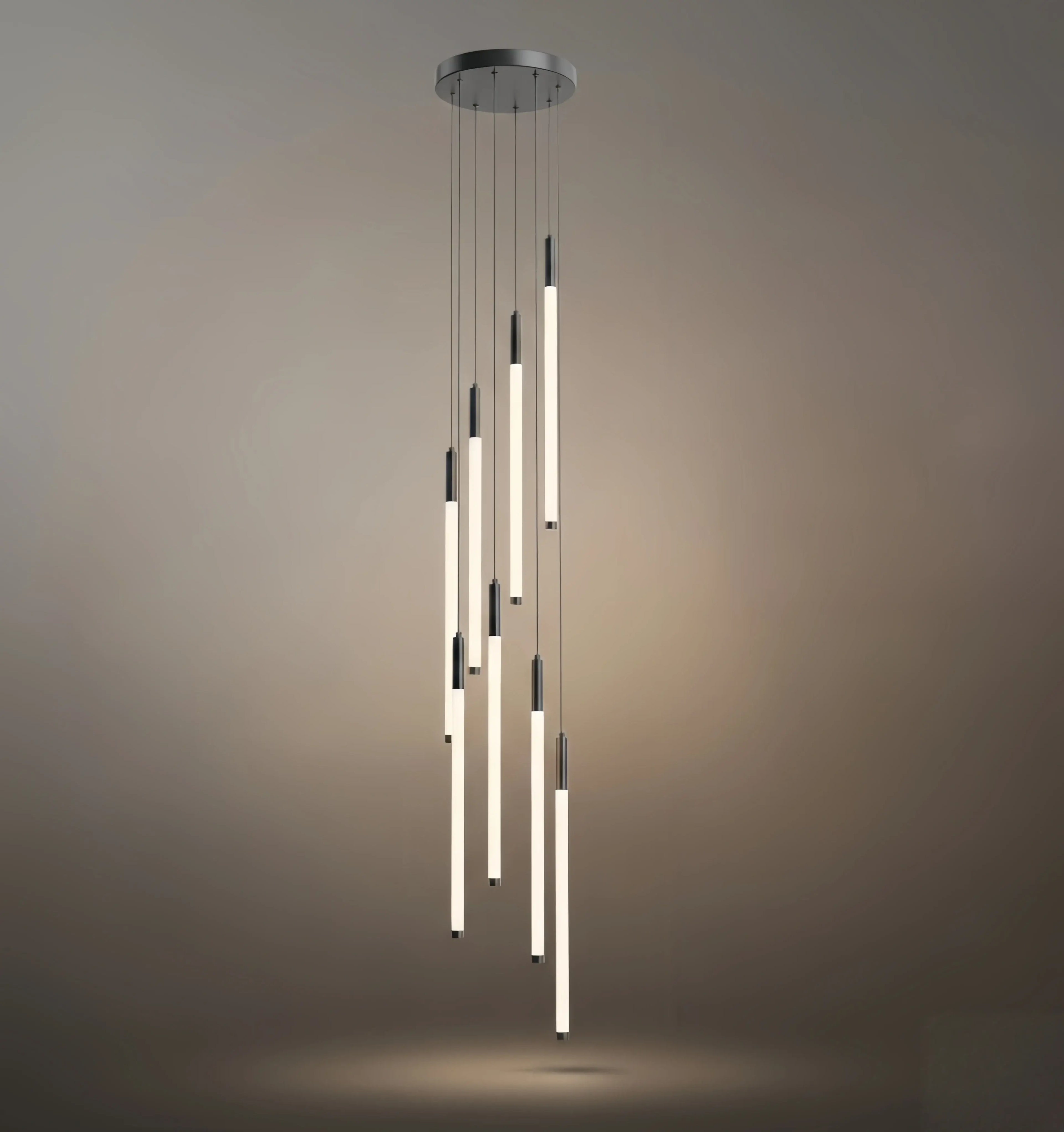 Vícepatrový moderní lustr - design vodopádu pro schodiště a vysoké stropy - Flindria