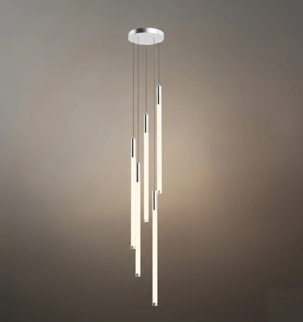 Multi-Tier Modern Chandelier - Waterfall Design for Staircases & High Ceilings - Flindria