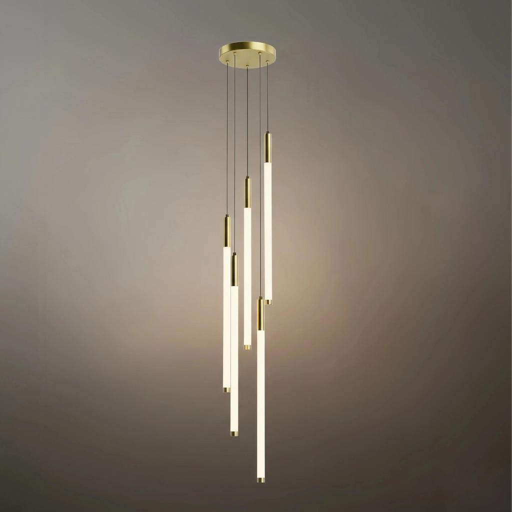 Multi-Tier Modern Chandelier - Waterfall Design for Staircases & High Ceilings - Flindria