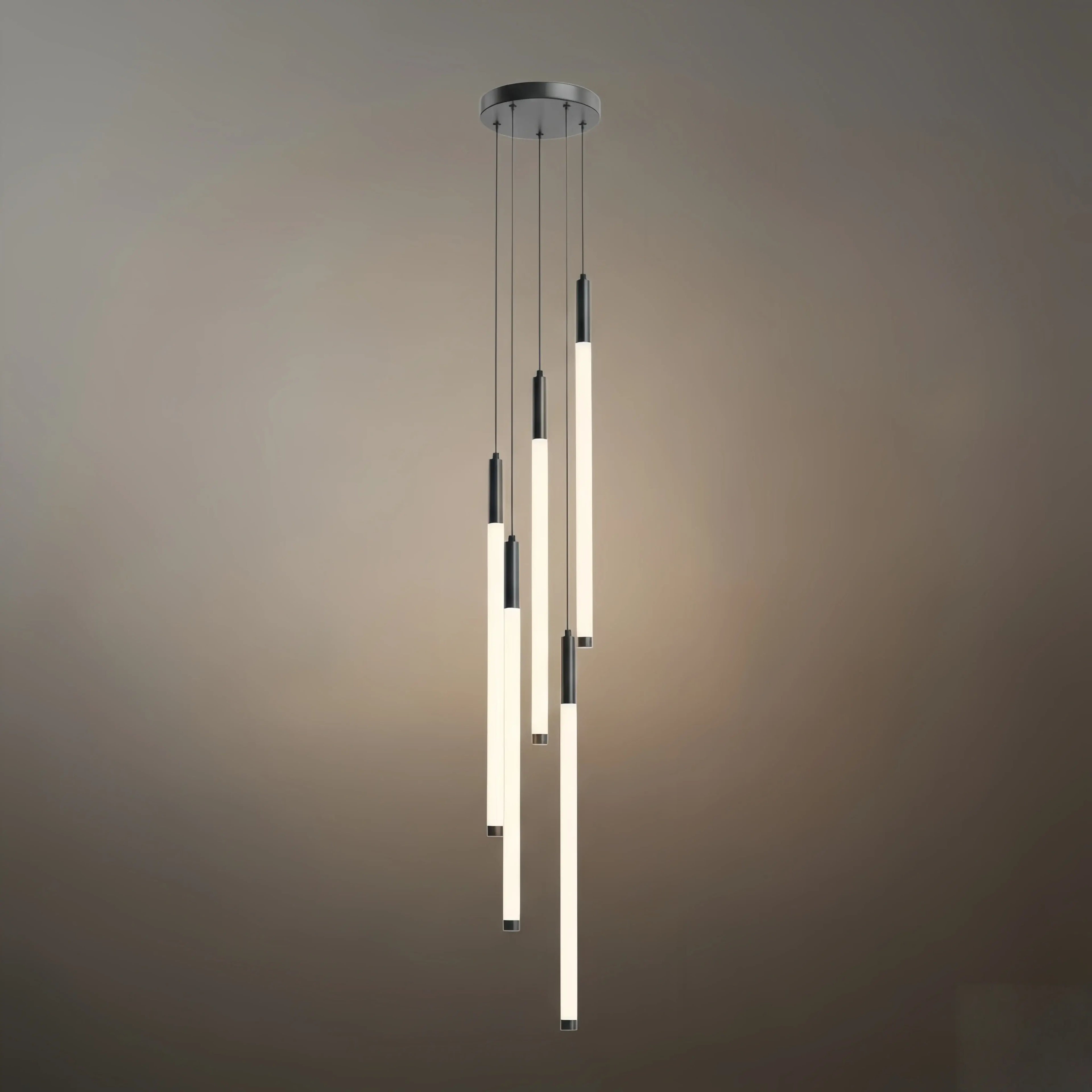 Vícepatrový moderní lustr - design vodopádu pro schodiště a vysoké stropy - Flindria