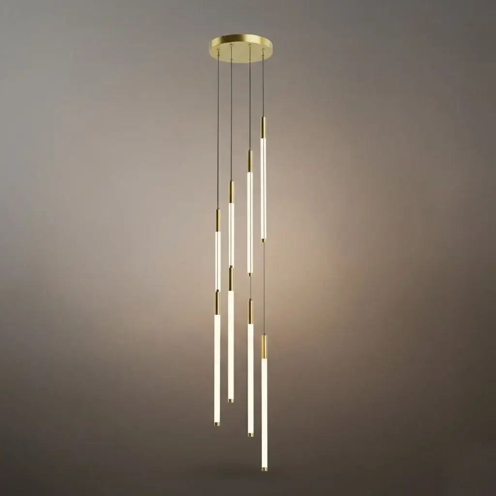 Multi-Tier Modern Chandelier - Waterfall Design for Staircases & High Ceilings - Flindria