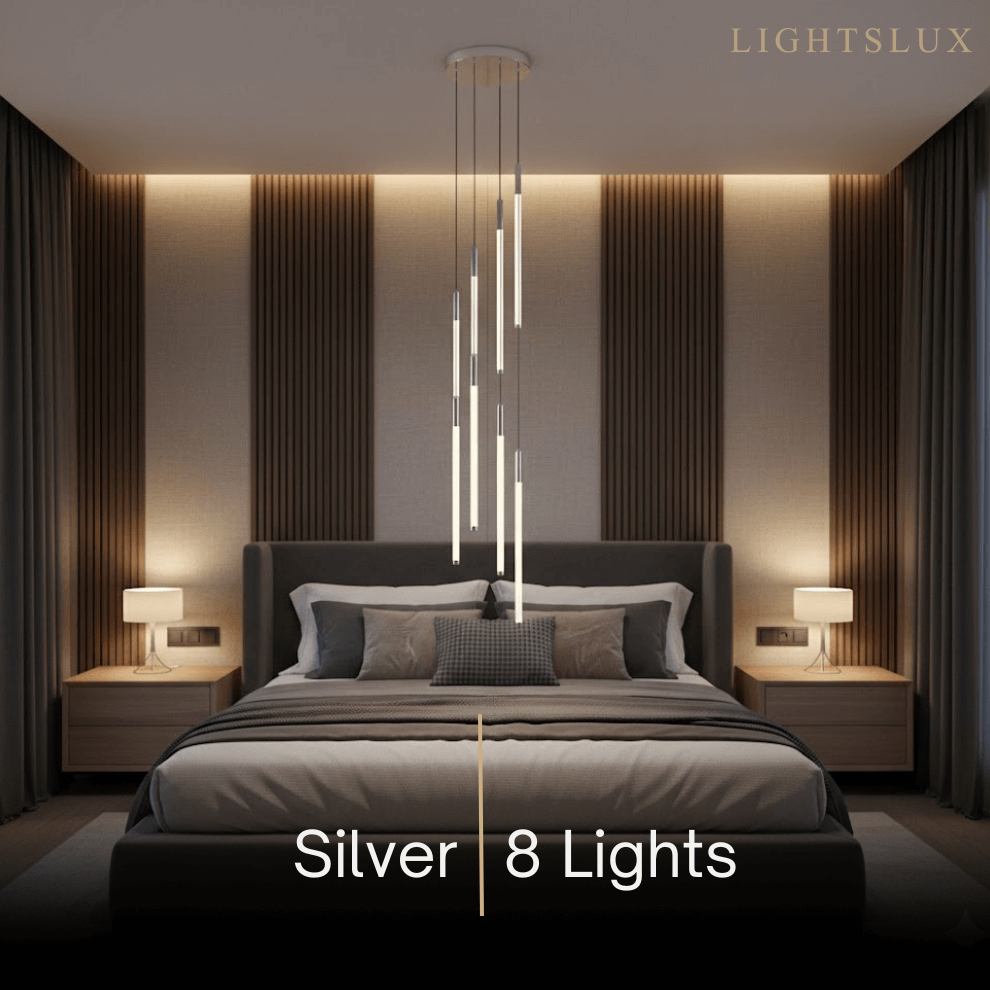 Multi-Tier Modern Chandelier - Waterfall Design for Staircases & High Ceilings - Flindria