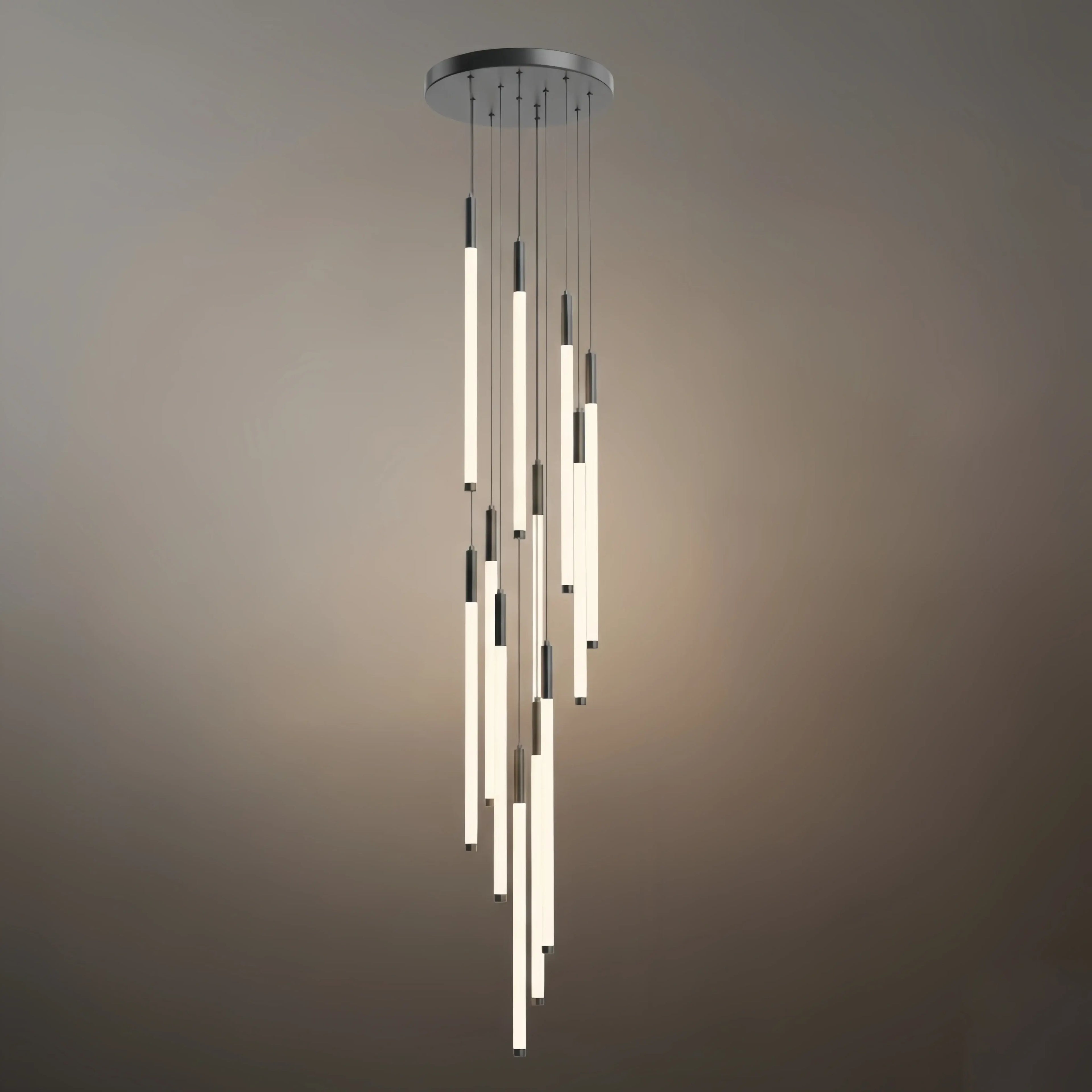 Vícepatrový moderní lustr - design vodopádu pro schodiště a vysoké stropy - Flindria