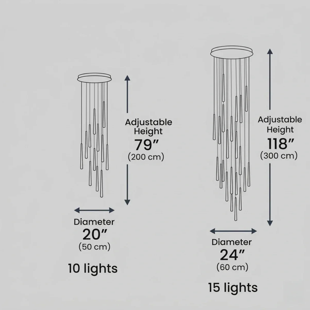 Classic Design Chandelier - Versatile Statement Piece for Living Room/Entryway - Flindria